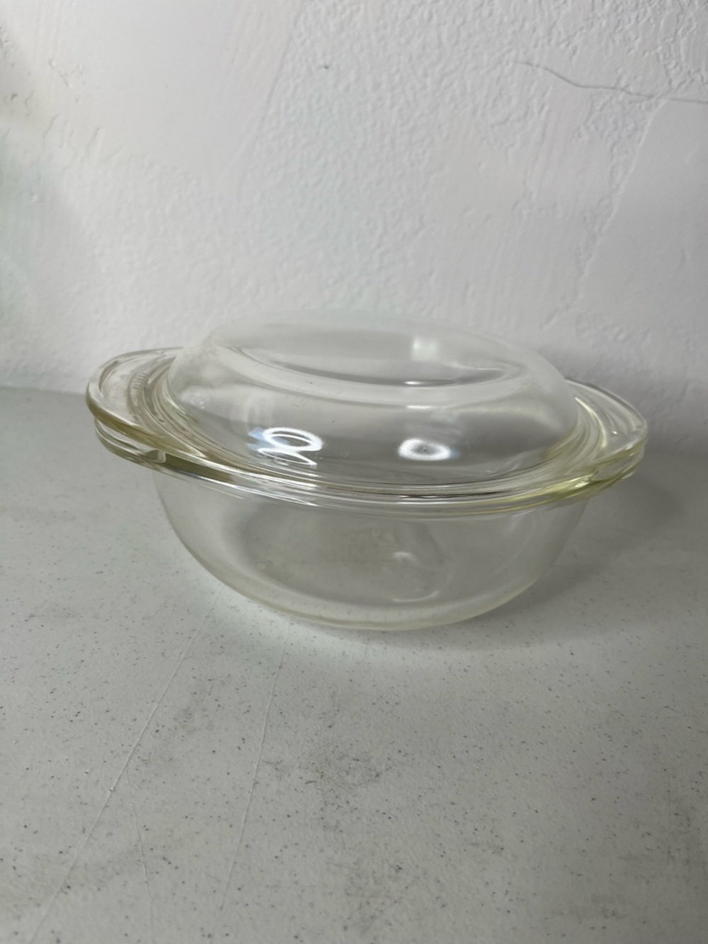 Vintage Pyrex 1Q Clear Glass Covered Casserole